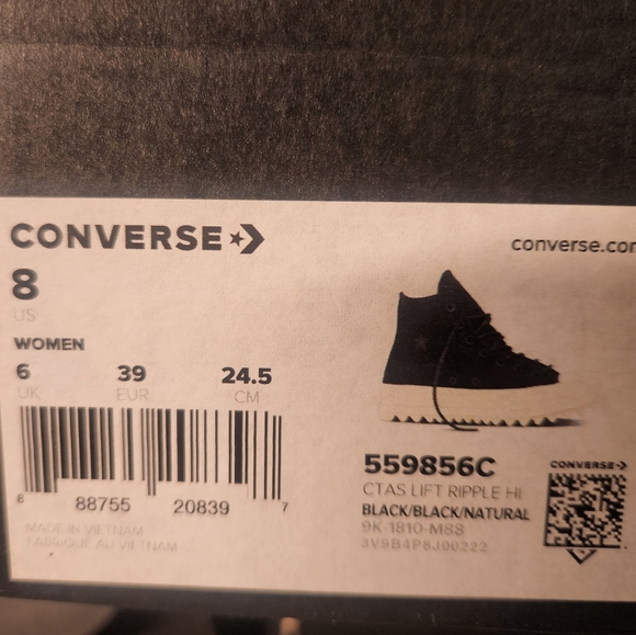 New Chuck Taylor All Star Lift Ripple Hi - Picture 9 of 9